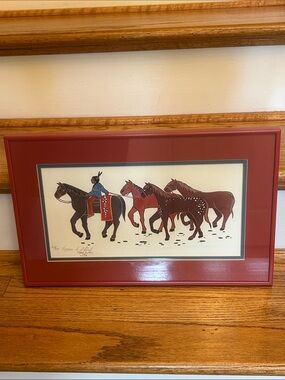 Virginia A. Stroud Framed LE Signed Print Titled "A Bride's Worth" 1982